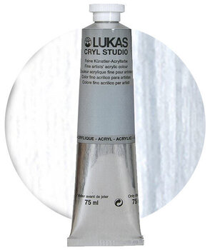 Culoare acrilică Lukas Cryl Studio Vopsea acrilică Alb Titanium 75 ml 1 buc. - 1