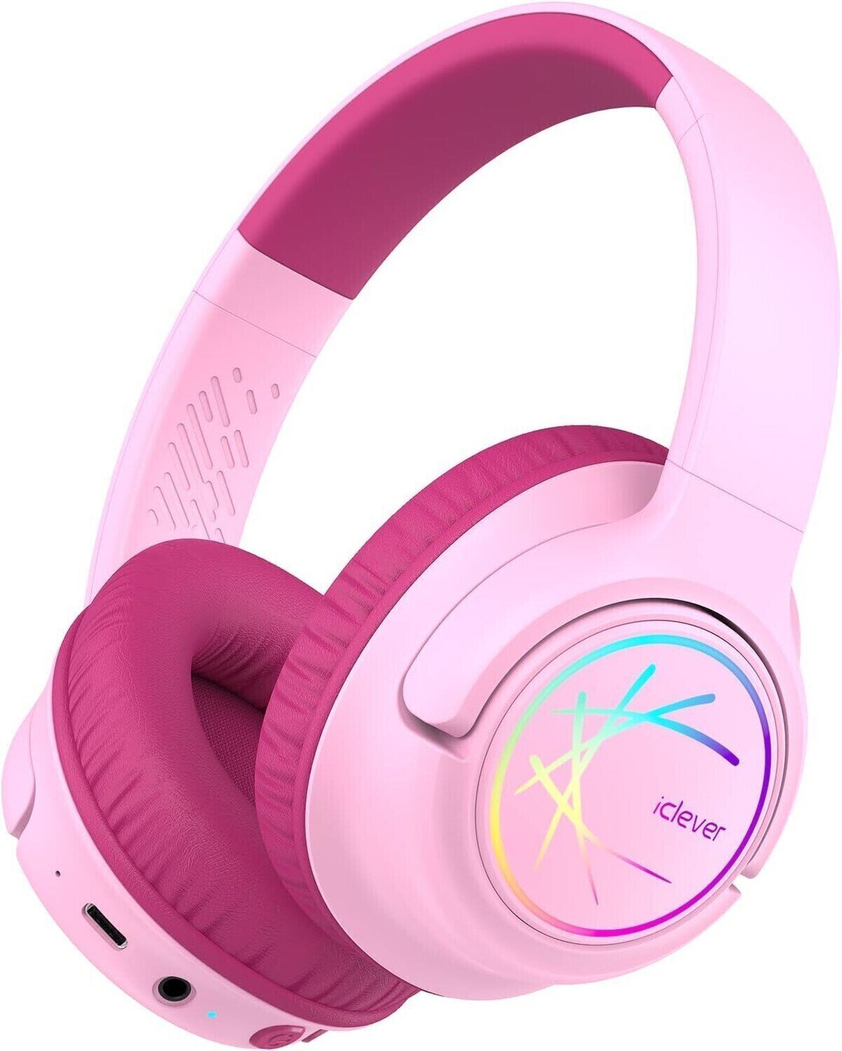 Auriculares inalámbricos On-ear iClever BTH18 Pink Auriculares inalámbricos On-ear