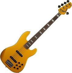 Bajo de 5 cuerdas Markbass GV 5 Gloxy CR RW Metallic Yellow Bajo de 5 cuerdas