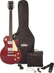 Chitară electrică Vintage V10 Coaster Pack Wine Red Chitară electrică