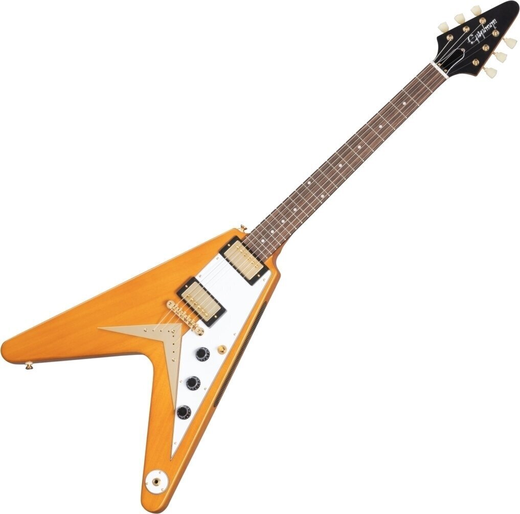 Epiphone 1958 Korina Flying V Aged Natural Chitară electrică - Muziker