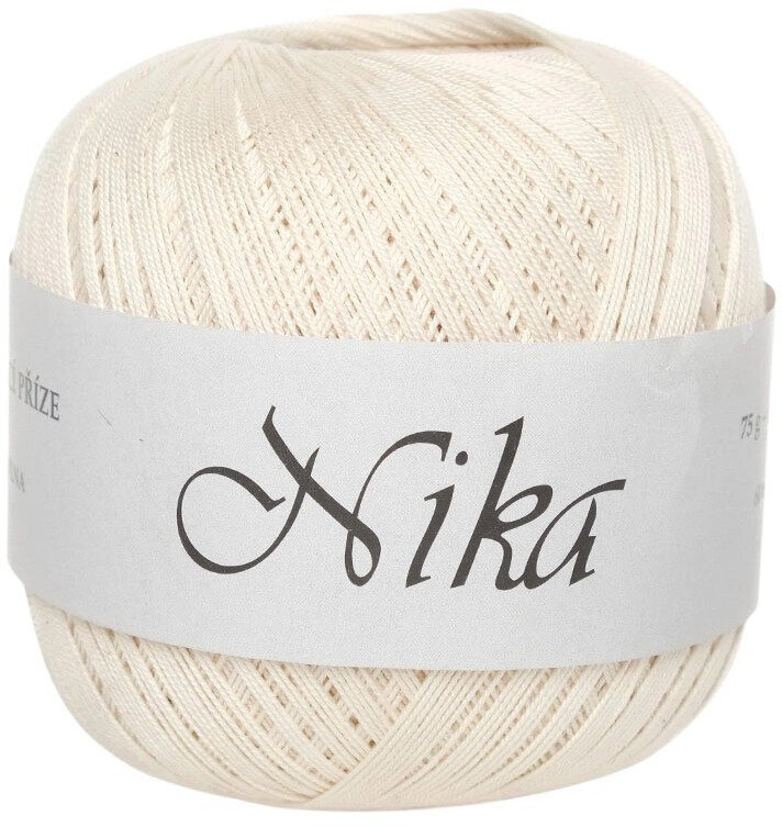 Háčkovací příze Nitarna Ceska Trebova Nika 7104 Cream Háčkovací příze