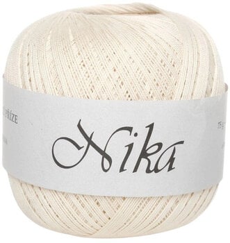Háčkovací příze Nitarna Ceska Trebova Nika 7104 Cream Háčkovací příze - 1
