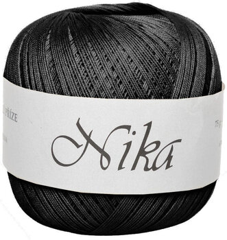 Fil de crochet Nitarna Ceska Trebova Nika 9994 Black Fil de crochet - 1