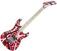 Guitare électrique EVH Striped Series 5150 MN Red Black and White Stripes Guitare électrique