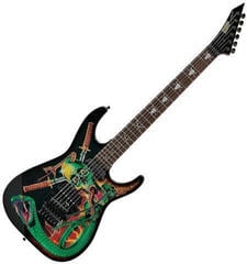 Electric guitar ESP George Lynch Black with Skulls and Snakes Graphic Electric guitar
