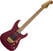 Guitare électrique Jackson USA Phil Collen PC1 Satin Flame MN Satin Transparent Red Guitare électrique
