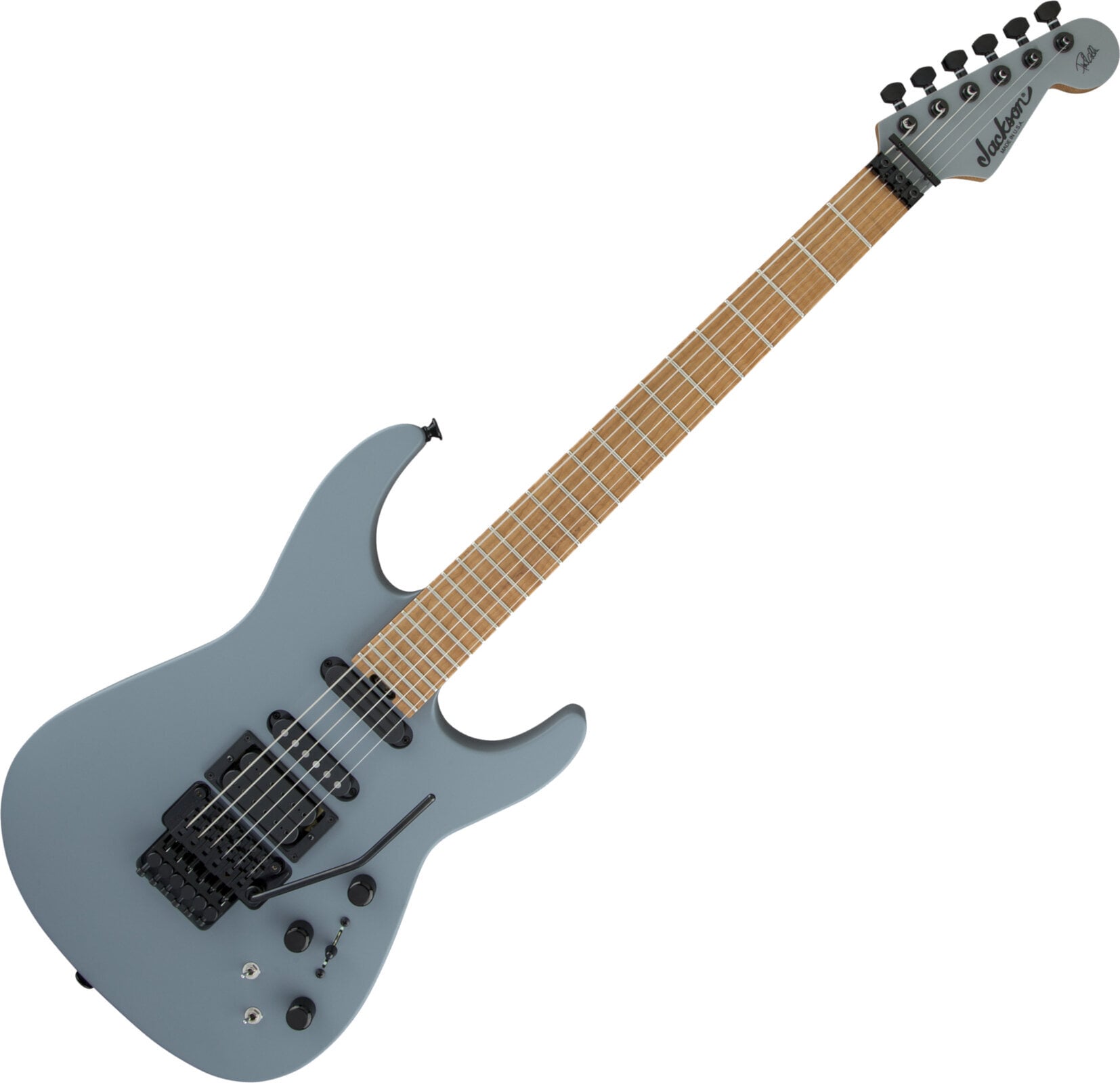 Električna gitara Jackson USA Phil Collen PC1 Matte Flame MN Satin Gray Električna gitara