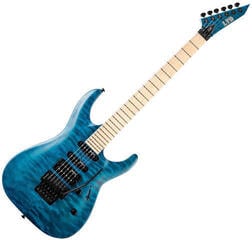 Electric guitar ESP LTD MH-203QM See Thru Blue Electric guitar