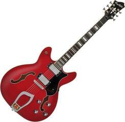 Semiakustická gitara Hagstrom Viking Cherry Transparent Semiakustická gitara