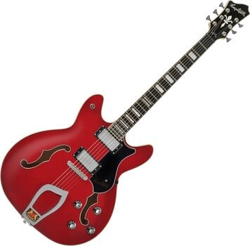 Halbresonanz-Gitarre Hagstrom Viking Cherry Transparent Halbresonanz-Gitarre - 1