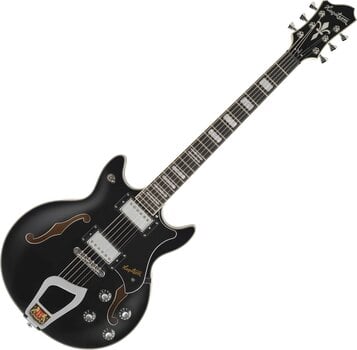 Halbresonanz-Gitarre Hagstrom Alvar Black Halbresonanz-Gitarre - 1