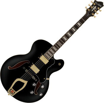 Puoliakustinen kitara Hagstrom HJ500 Black Puoliakustinen kitara - 1