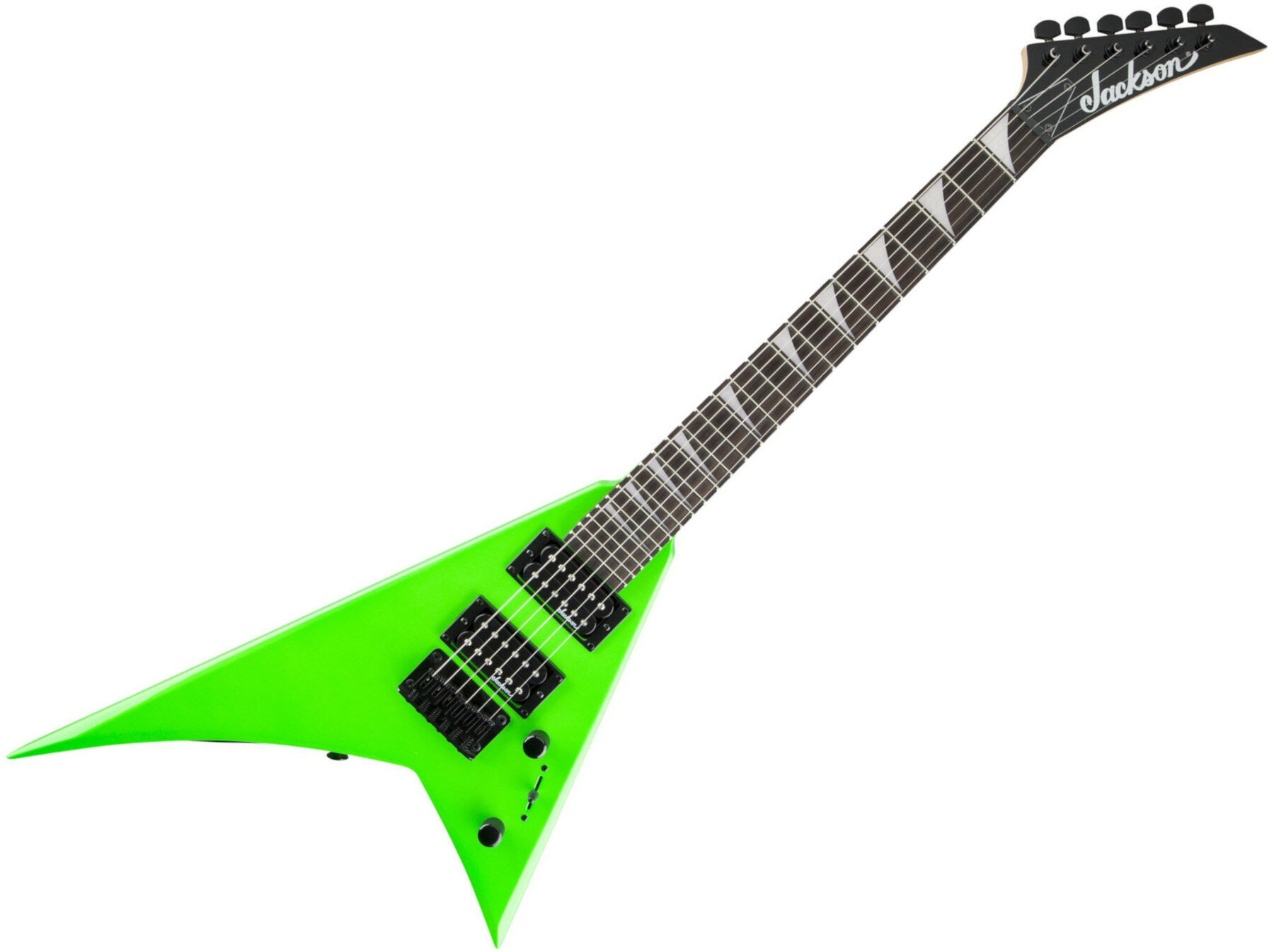 Guitare électrique Jackson JS1X Rhoads Minion AH FB Neon Green Guitare électrique
