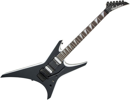 Guitarra eléctrica Jackson JS32 Warrior AH Black with White Bevels Guitarra eléctrica - 1