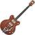 Halvakustisk gitarr Gretsch G6609TFM Players Edition Broadkaster Bourbon Stain Halvakustisk gitarr