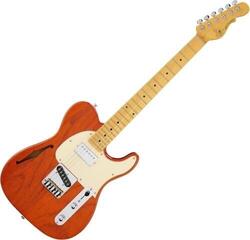 Félakusztikus - jazz-gitár G&L Bluesboy Clear Orange Félakusztikus - jazz-gitár