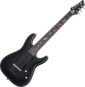 7-string Electric Guitar Schecter Damien Platinum-7 Satin Black 7-string Electric Guitar - 1