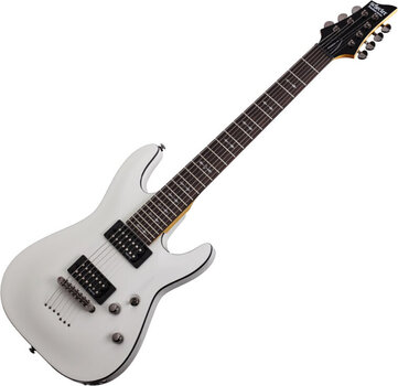 Guitare électrique Schecter Omen-7 Vintage White Guitare électrique - 1