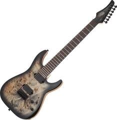 Guitarra elétrica de 7 cordas Schecter C-7 Pro Charcoal Burst Guitarra elétrica de 7 cordas