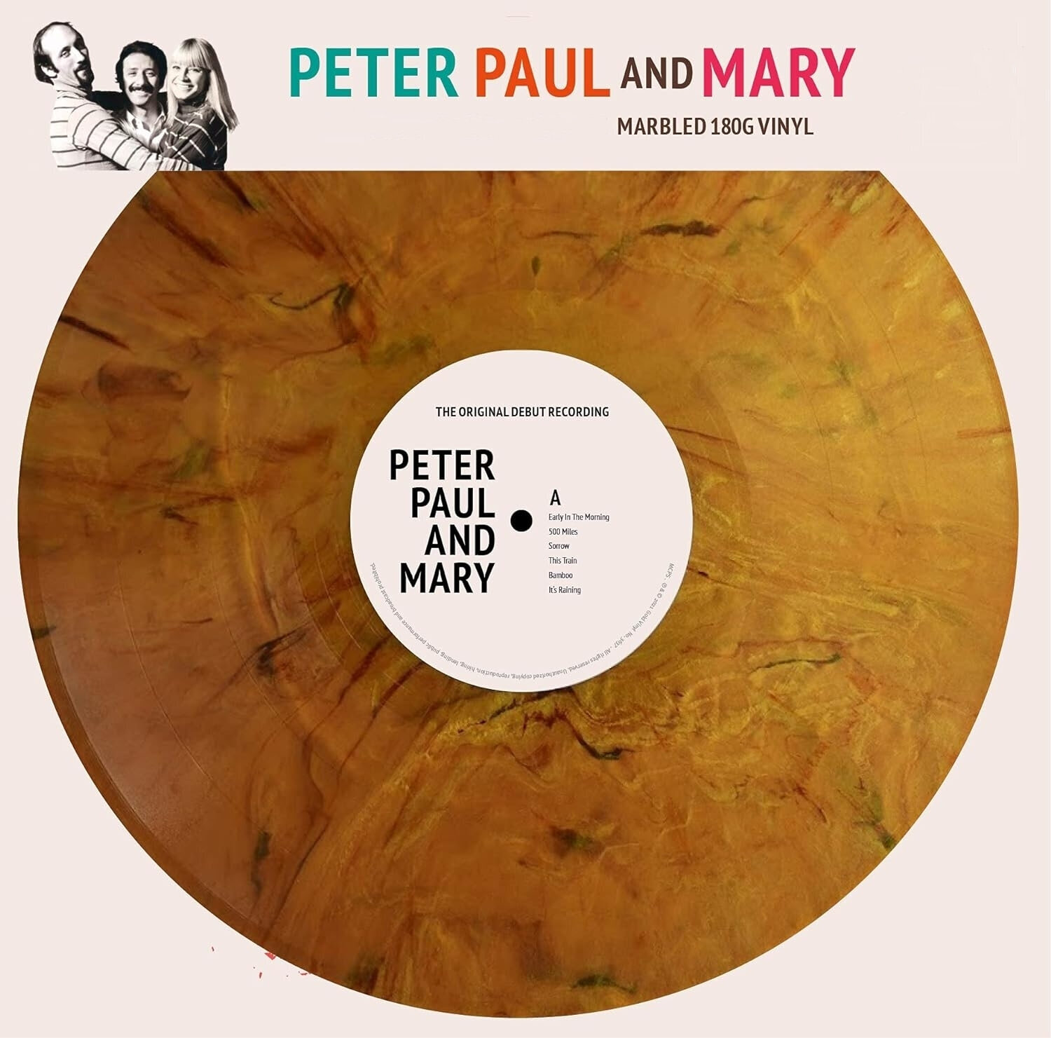 Płyta winylowa Peter, Paul and Mary - The Original Debut Recording (Gold Marbled Coloured) (LP)