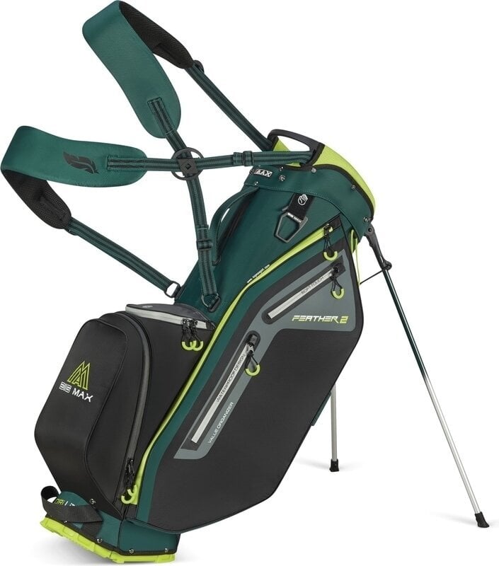 Big Max Dri Lite Feather 2 Stand Bag Forest Green/Black/Lime