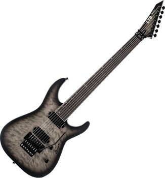 7-string Electric Guitar ESP LTD M-1007B QM Charcoal Burst Satin 7-string Electric Guitar - 1