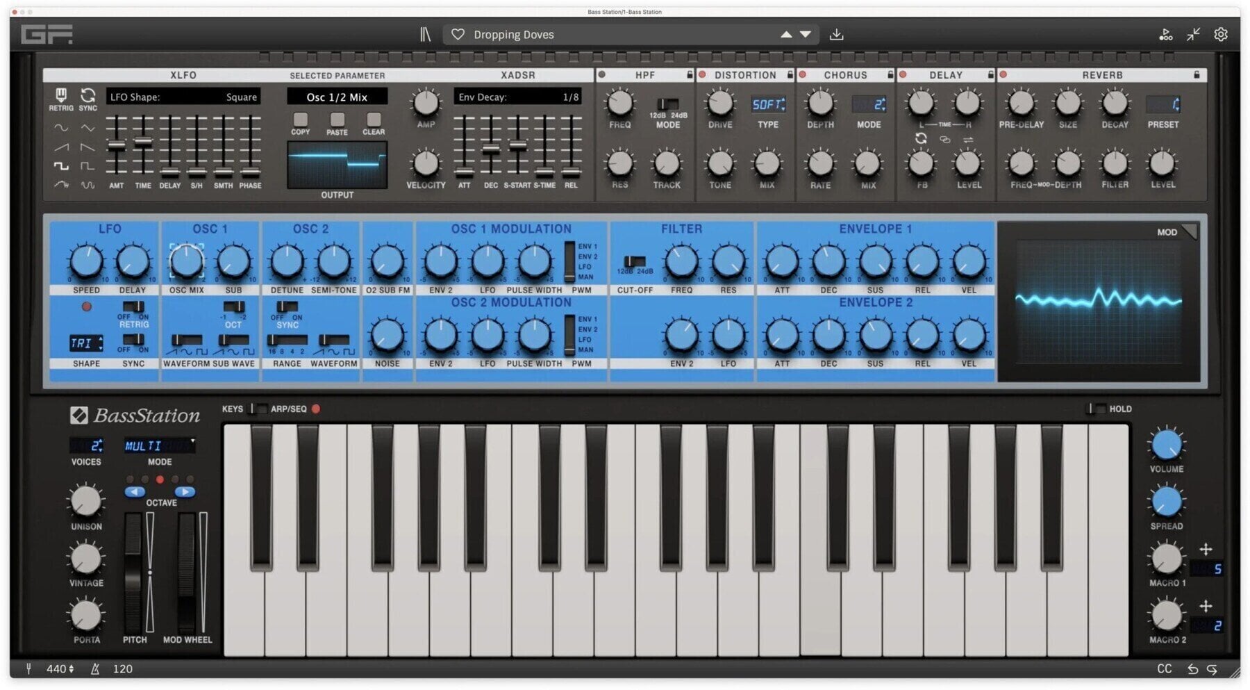 GForce Novation Bass Station (Digitális termék)