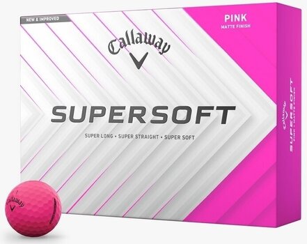 Bolas de golfe Callaway Supersoft 2025 Matte Pink Basic 12 Bolas de golfe - 1