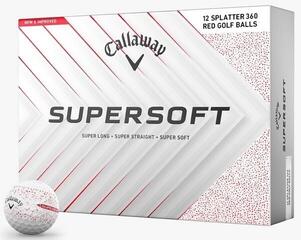 Golfbal Callaway Supersoft 2025 White Splatter 360 Red Golfbal