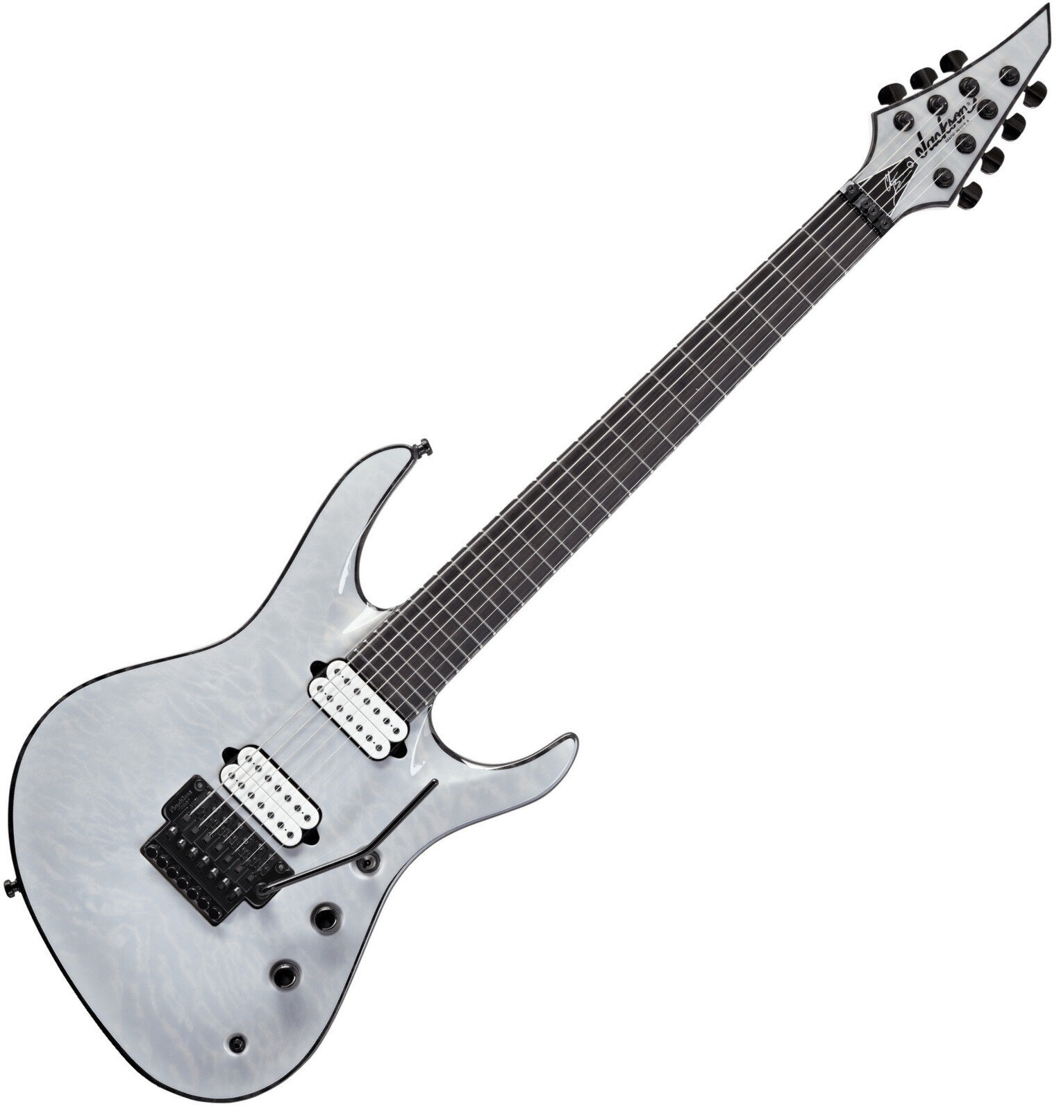 Chitarra Elettrica Jackson Chris Broderick Soloist 7 Transparent White Chitarra Elettrica