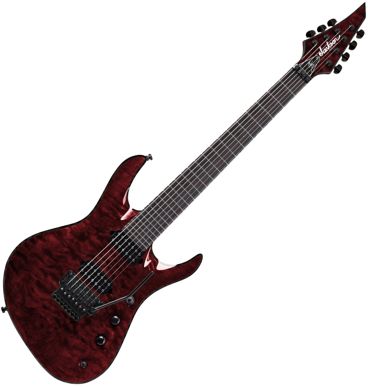 Guitare électrique Jackson Chris Broderick Soloist 7 Transparent Red Guitare électrique