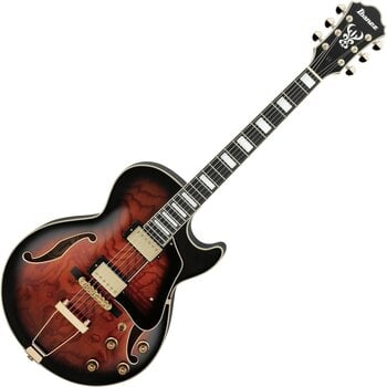 Semi-akoestische gitaar Ibanez AG95QA-DBS Dark Brown Sunburst Semi-akoestische gitaar - 1