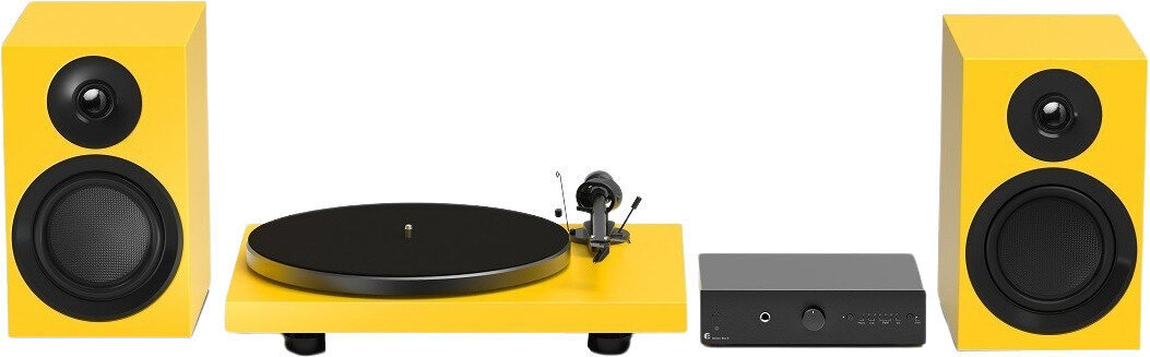 Gramofon kit Pro-Ject Colourful Audio System E Satin Golden Yellow Gramofon kit