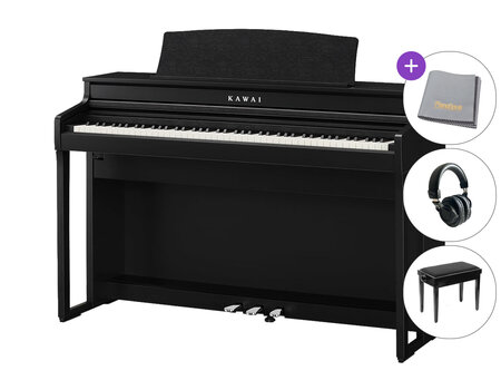 Digital Piano Kawai CA401B SET Premium Satin Black Digital Piano - 1