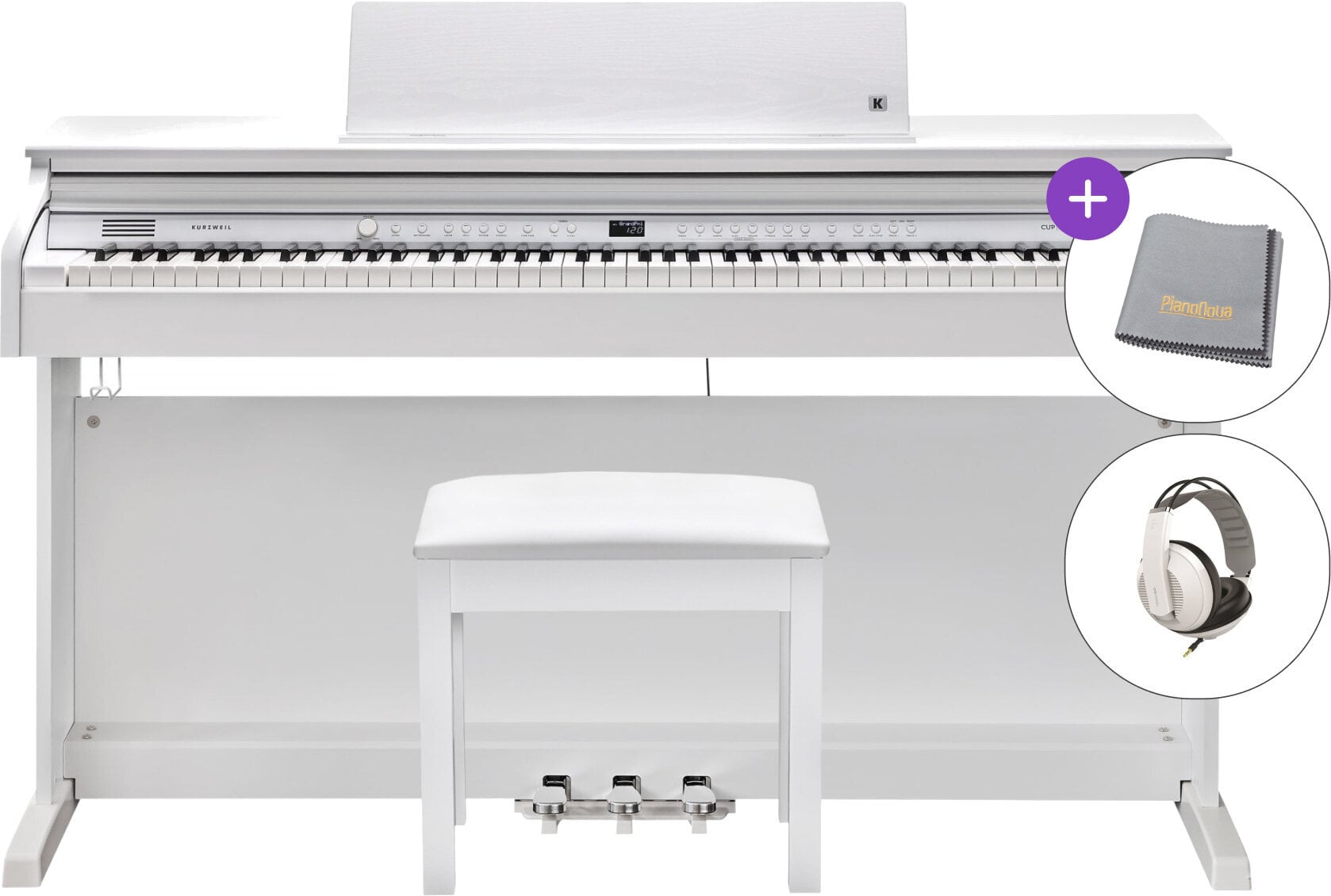 Digitální piano Kurzweil CUP E1 SET White Digitální piano