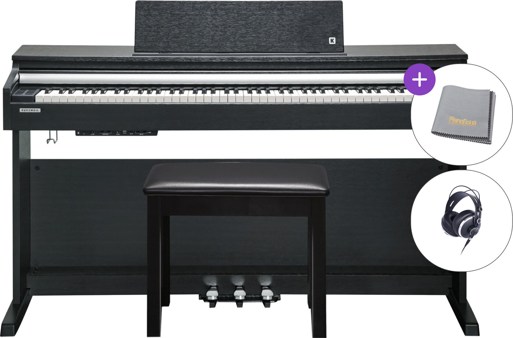 Digitális zongora Kurzweil CUP M1 SET Black Digitális zongora