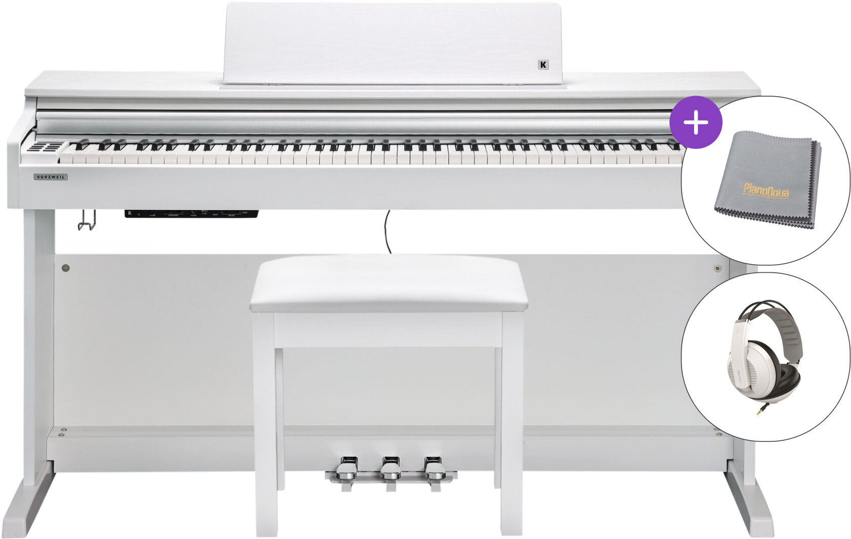 Piano numérique Kurzweil CUP M1 SET White Piano numérique
