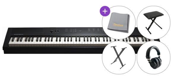Piano de scène Kurzweil Ka E1 BK SET Piano de scène Black - 1