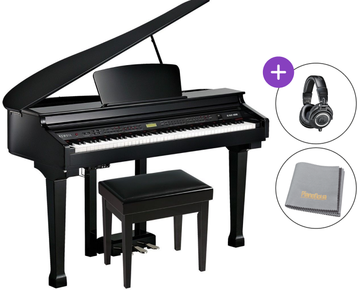 Piano de cola grand digital Kurzweil KAG100 SET Piano de cola grand digital Ebony Polish