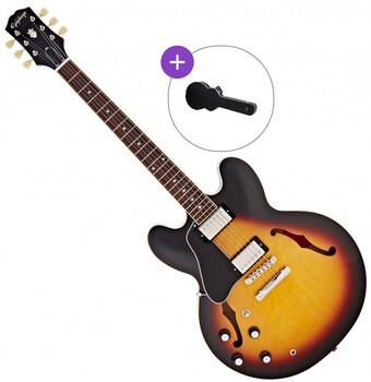 Guitarra Semi-Acústica Epiphone ES-335 LH SET Vintage Sunburst Guitarra Semi-Acústica - 1