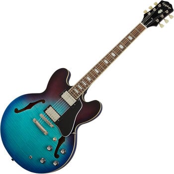 Pusiau akustinė gitara Epiphone ES-335 Figured Blueberry Burst - 1
