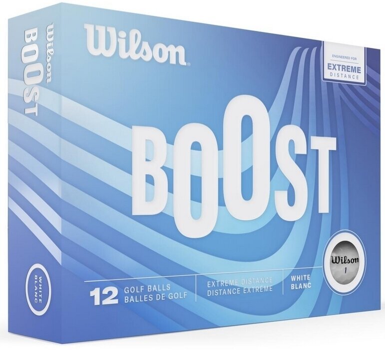 Bolas de golfe Wilson Boost 2025 White 12 Bolas de golfe