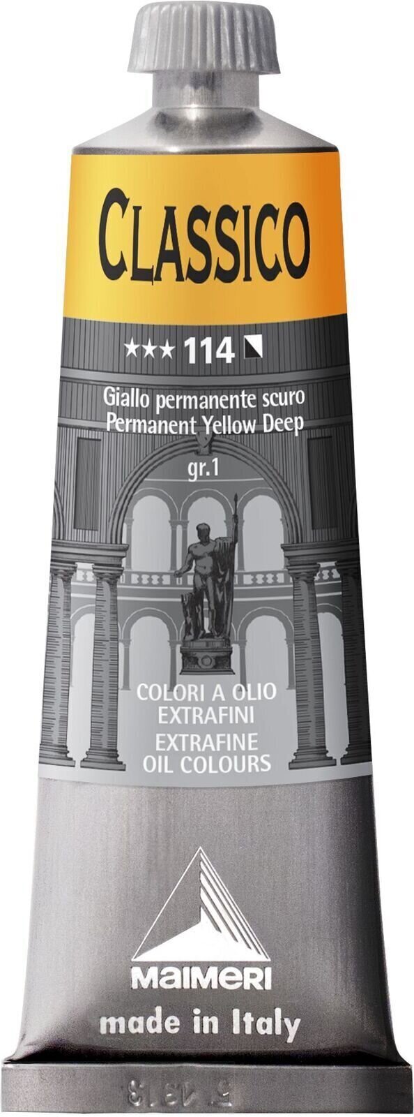 Tempera ad olio Maimeri Classico Pittura a olio Permanent Yellow Deep 60 ml 1 pz