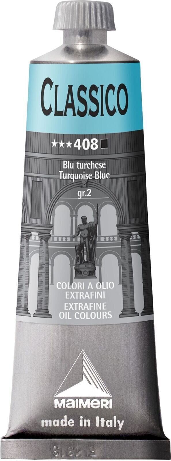 Peinture à l'huile Maimeri Classico Peinture à l'huile Turquoise Blue 60 ml 1 pc