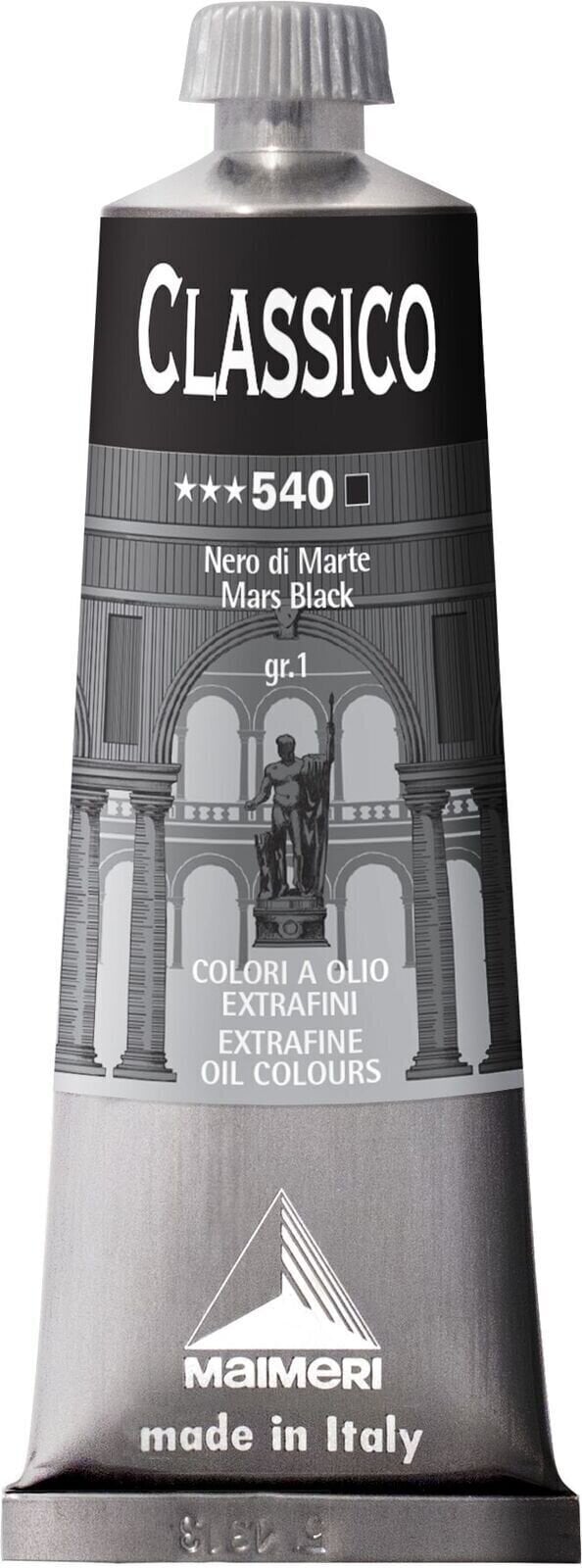 Peinture à l'huile Maimeri Classico Peinture à l'huile Mars Black 60 ml 1 pc