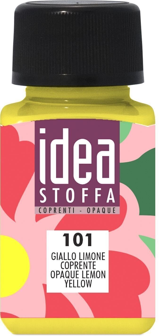 Culaore textilă Maimeri Idea Stoffa Vopsea de material Opaque Lemon Yellow 60 ml 1 buc.