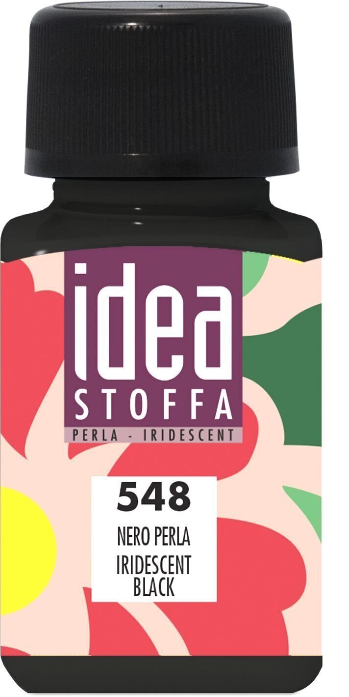 Barva na textil Maimeri Idea Stoffa Barva na látky Iridescent Black 60 ml 1 ks