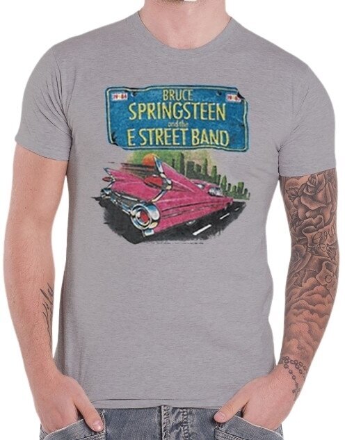 Shirt Bruce Springsteen Shirt Pink Cadillac Unisex Heather Grey 2XL