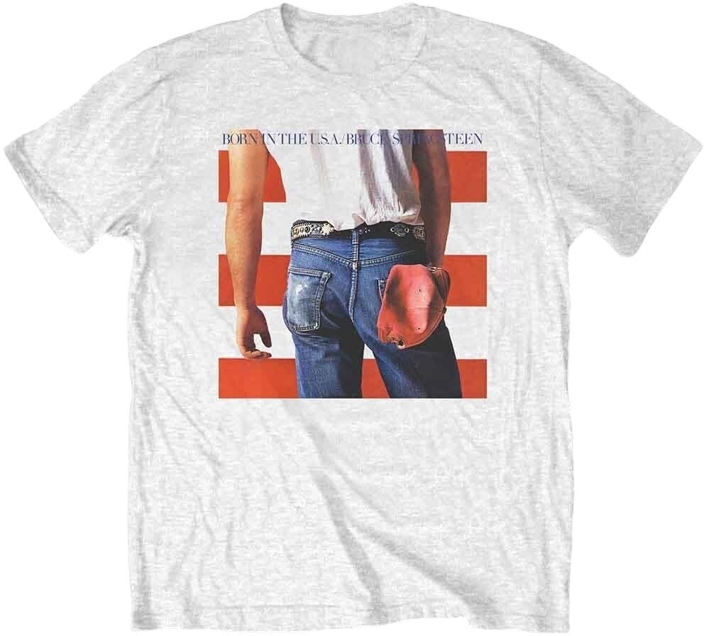 Shirt Bruce Springsteen Shirt Born in the USA Unisex White XL